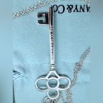 Tiffany & Co. Large Crown Key Pendant Necklace Sterling Silver 925 24” Retired Photo 5