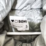 Ci Sono ‎ Los Angeles Womens Puffer Jacket Ivory S Full Zip Waist Pockets Photo 1