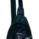 Senyunuo Black Faux Leather Sling Bag Backpack Travel Unisex Photo 0