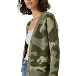 Lucky Brand  Size Small New Super Soft Sweater Cardigan Wool Blend Camo Green M Photo 4