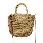 Hat Attack NWT Daily Woven Raffia Crossbody Bag Tan One Size Summer Casual Photo 4