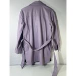 NVLT Lilac Purple Faux Leather Shirt Jacket with Belt Size SMALL Women's Photo 5