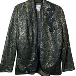 Tina di Martina Elegant Party Black and Gold Blazer Sequin Lace Size 14 Photo 0
