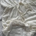 Zaful NWT White gauzy Halter neck open back lined cotton romper, size M beach Photo 12