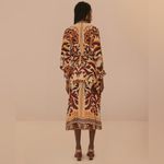 Farm Rio  Cream Toucans Scarf Maxi Dress S Photo 7