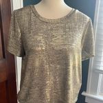 Honey Punch Pale Gold Short Sleeve Top Photo 0