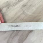 Antoniazzi Firenze White Leather Waist Belt w/ Pewter Metal Design (Size Large) Silver Photo 4