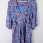 Free People Blue Floral Tunic/mini dress small Photo 1