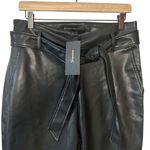 Shinestar NWT Pants Women’s Black Super High Waist Faux Leather Straight Pants Photo 2