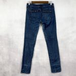 Papaya Womens Low Rise Jeans Size 7 Y2K Studded Skinny Rock Punk Edgy Indie Blue Photo 1