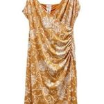 Joie NWT  Midi Ruched Sundress Butterscotch Botanical Floral Print Size XL NEW Photo 0