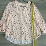 Rebecca Taylor  Ballet Pink Mia Long Sleeve V Neck Floral Silk Blouse NWT 4 Photo 7