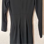 Sarin Mathews Long Sleeve BodyCon VNeck Black Mini Dress Cocktail Small NWT Photo 5