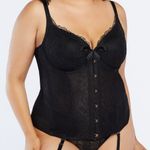 NEW Savage X Fenty 1X Black Caviar Floral Lace Corset Bustier NWT Photo 5