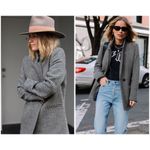 ANINE BING ππ Fishbone Blazer ~ Wool Blend Black & Off-White Print XS Photo 3