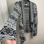 Billabong Women’s Show Me Waves Tribal Cardigan Waterfall Knit Cotton Blend - Large Photo 2