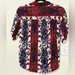 Carolina Colours Vintage‎ Colorful Button Down Blue Size M Photo 2