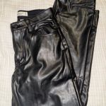 Abercrombie & Fitch Black Leather Abercrombie Straight Pants Photo 0