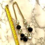 J.Crew black and rhinestone gold tone statement necklace Photo 3