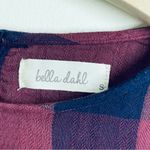 Bella Dahl  Plaid Bell Sleeve Tie Back Top size S Photo 12