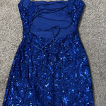 Windsor  Dress Mini Sequin Blue Homecoming Photo 1