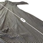 Vince  Striped Side Tie T-Shirt Long Sleeve Midi Dress Black & Cream Size SMALL Photo 9