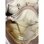Liz Claiborne Vintage Light Brown Tan Leather Detailed Top Handles Shoulder Bag Photo 4