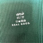 Aerie  Superchill Seamless Ribbed Scoop Bralette Deep Forest Green XS Photo 4
