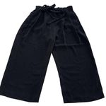Adrianna Papell  Pants‎ Womens 6 Black Wide Leg Crop Tie Waist Pull On Photo 1