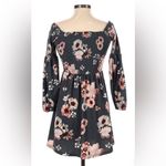 205 Collins Pink, blue and Gray Off the Shoulder Pleated Sundress Photo 1