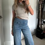 Halara High Rise Knit Wide Leg Jeans Photo 0