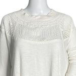 Free People  Shirt Womens XS White Spring Valley Lace Tunic Lace Neutral Bohemian Photo 3