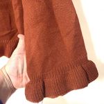 Love Riche  Sweater ruffle Autumn colors large rust orange  ruffle sleeve Photo 2