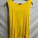 cha cha vente | Sleeveless Bright Yellow Draped Back Blouse | Petite Medium Photo 0