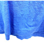 Ann Taylor  size small blue short‎ sleeve t-shirt 100% linen top Photo 3