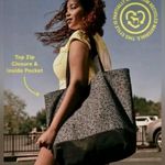 PINK - Victoria's Secret  Large Logo Black Zip Top Tote Bag NWT Photo 1