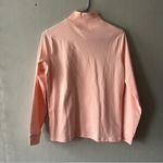 L.L.Bean  Creamy Apricot  Interlock Mock Turtleneck Long Sleeve Size Small Photo 3