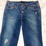 No Boundaries Button Fly Distressed Large Cuff Cropped Jeans Photo 0