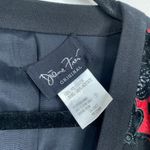 Vintage DIANE FREIS Patchwork Collage Black Jacket Size Large Blazer Art to Wear Photo 4