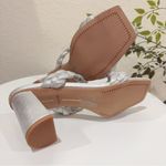 Dolce Vita Paily Women's Braided Faux Leather 2 Straps Dress Sandals Size 8 NIB Silver Photo 7