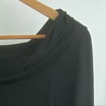 Lafayette 148  Black Basic Boat Neck Drape Long Sleeve Top L Photo 2