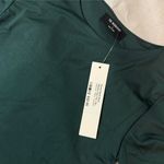 Round Neck Short Sleeve Crop Green Photo 1