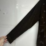 TEDDI Women’s Tracksuit Jacket Size Large Brown Zip Front Embroidered Floral Photo 1