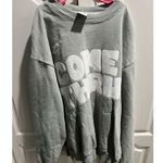 ZOE LA “Come Thru” Sweatshirt Los Angeles Oversized Medium Gray 100% Cotton USA Blue Photo 0