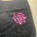 Nike VTG  100% Cashmere Knit Pants Embroidered Rose RARE Archive Womens Small y2k Photo 9