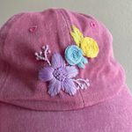Handmade  embroidered floral hat- Pink Photo 1