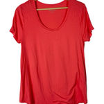 Merona Coral Orange Scoop Neck Short Sleeve T-Shirt S Photo 0