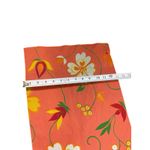 Made in Italy Orange Floral Scarf 100% Polyester Sheer Lightweight Wrap Photo 7