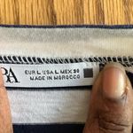 ZARA  Black And White Striped Tie hem Crop Shirt Size Large Photo 2