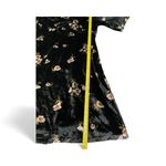 Free People  NEW Women Size 0 Black Be My Baby Velvet Mini Dress Mock Neck Floral Photo 8